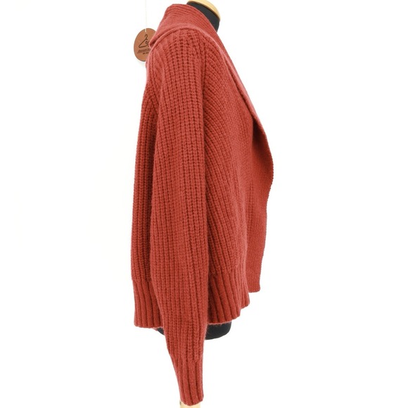 Lulus Impressive Comfort Red Chunky Open-Front Knit Shawl Collar‎ Cardigan XS - Picture 2 of 8